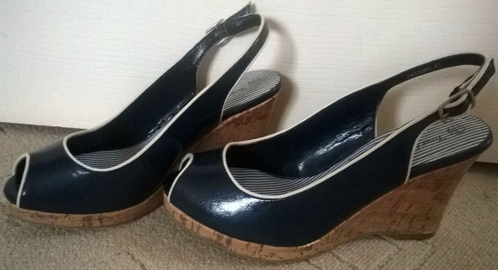 New Look Navy Wedges. Size 4