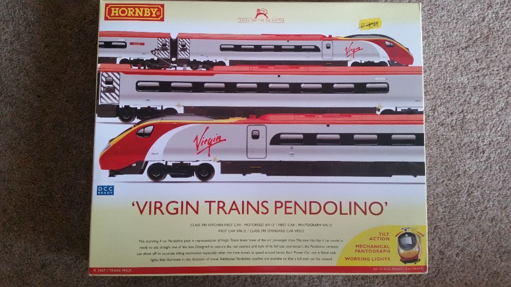 OT Hornby R2467 OO Gauge Class 390 Virgin Pendolino pack « Singletrack ...