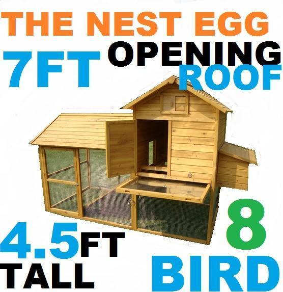BIRD Chicken Coop THE NEST EGG 7FT LONG AND 4.5 FT TALL FOR EASY ...