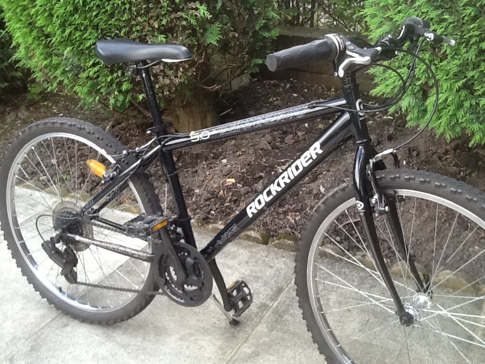 adult mountain bike rockrider st10 black the new my bike