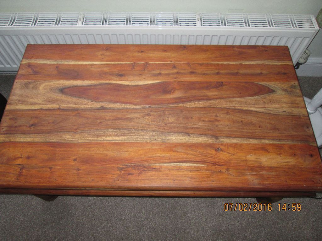 Sheesham wood large coffee table or sell find it used