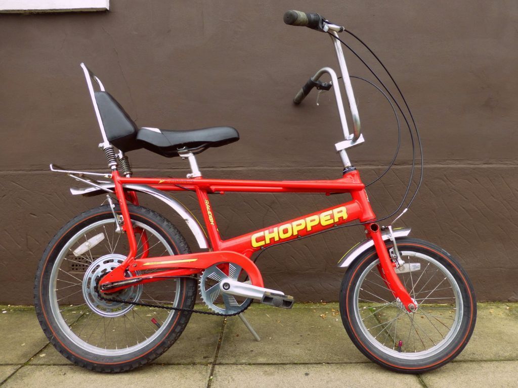 red chopper bicycle