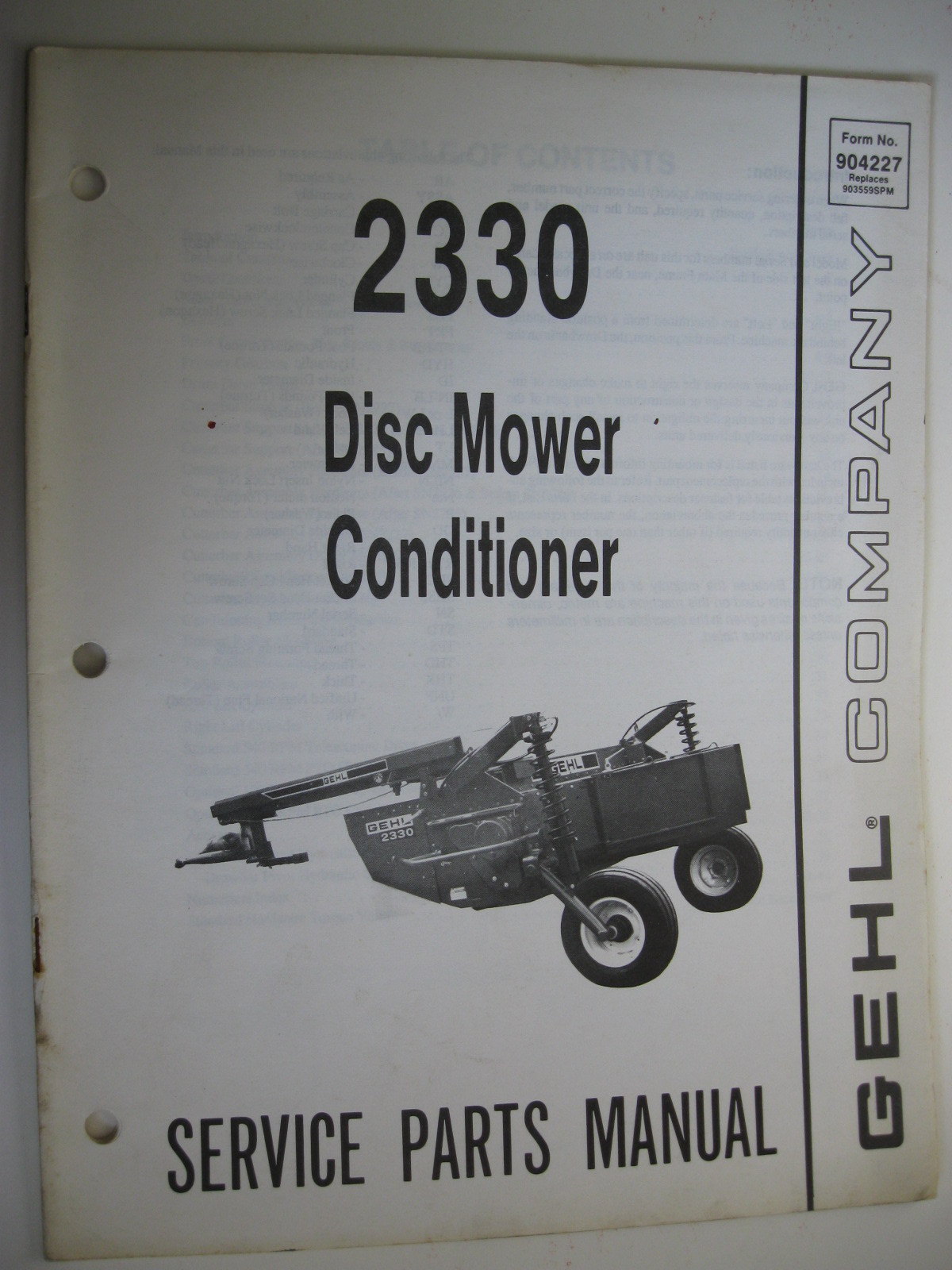 Gehl 2330 Mower Conditioner Service Manual. Be the first to write a review. About this product. Picture 1 of 1