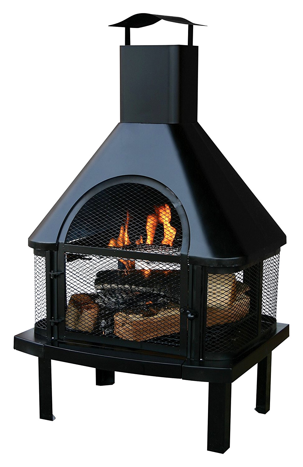 Fire Pit Wood Burning Patio Firepit Deck Chiminea Outdoor Backyard Picture 1 Of