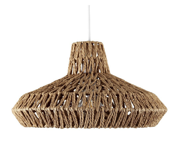 Modern Rattan Basket Ceiling Pendant Light Shade In A Natural Wicker Modern Rattan Basket Ceiling Pendant Light Shade In A Natural Wicker Finish New