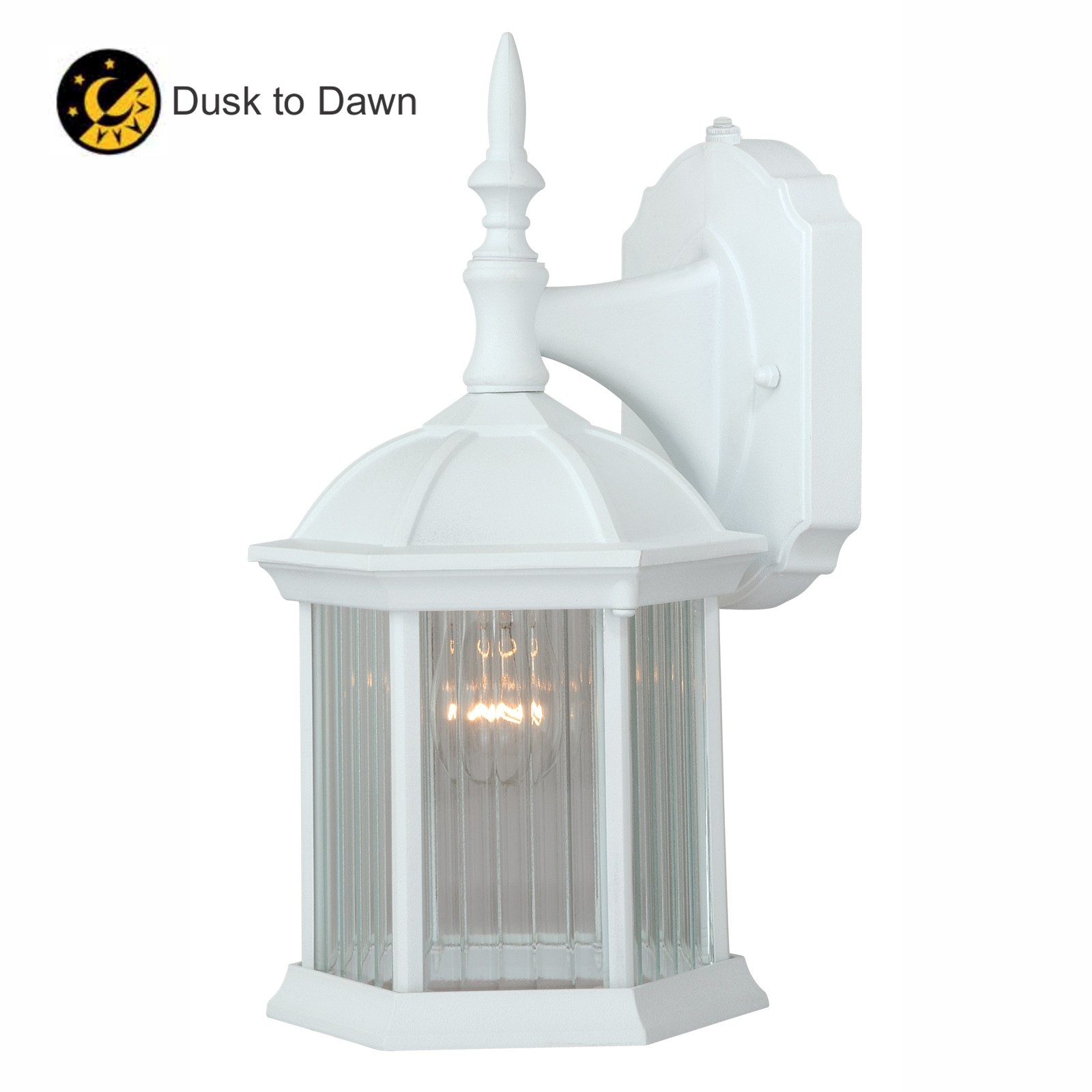 Vaxcel Lighting T0134 Kingston Outdoor Wall Light In Textured White Picture 1 Of 8