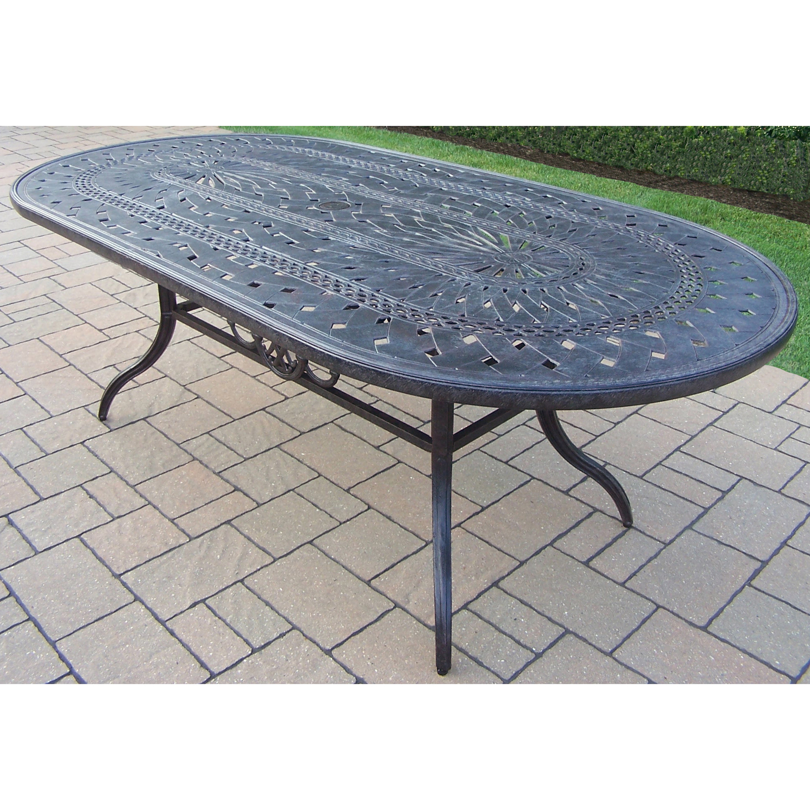 Verona Collection Cushioned Aluminum Outdoor Patio 9 Piece Dining Picture 3 Of 5