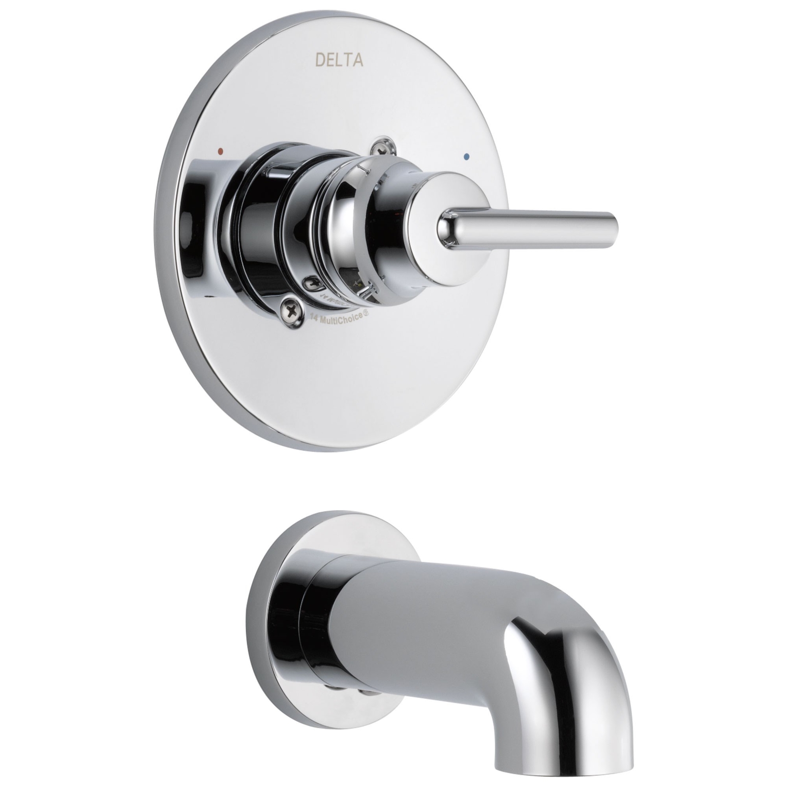 Delta Trinsic Chrome Single Handle Wall Mount Tub Only Faucet With Picture 1 Of 2