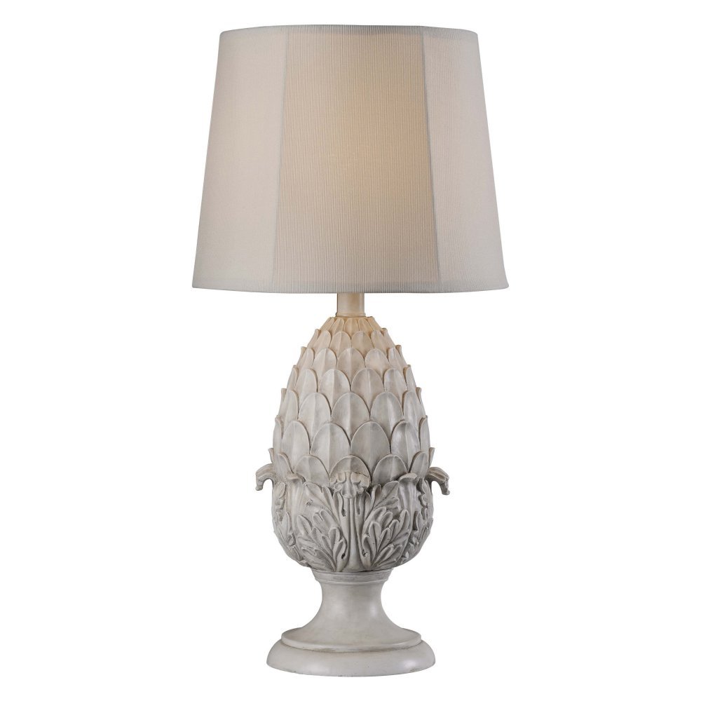 Kenroy Home 32487rw Artichoke Outdoor Table Lamp Roman White Finish Picture 1 Of 2