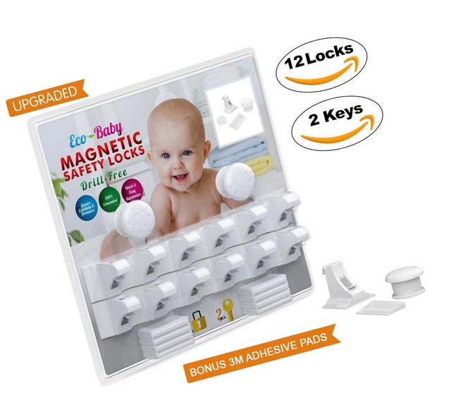 Baby Child Proof Cabinet Drawers Magnetic Safety Locks Heavy Baby Child Proof Cabinet Drawers Magnetic Safety Locks Heavy Duty Locking System 6 Pack