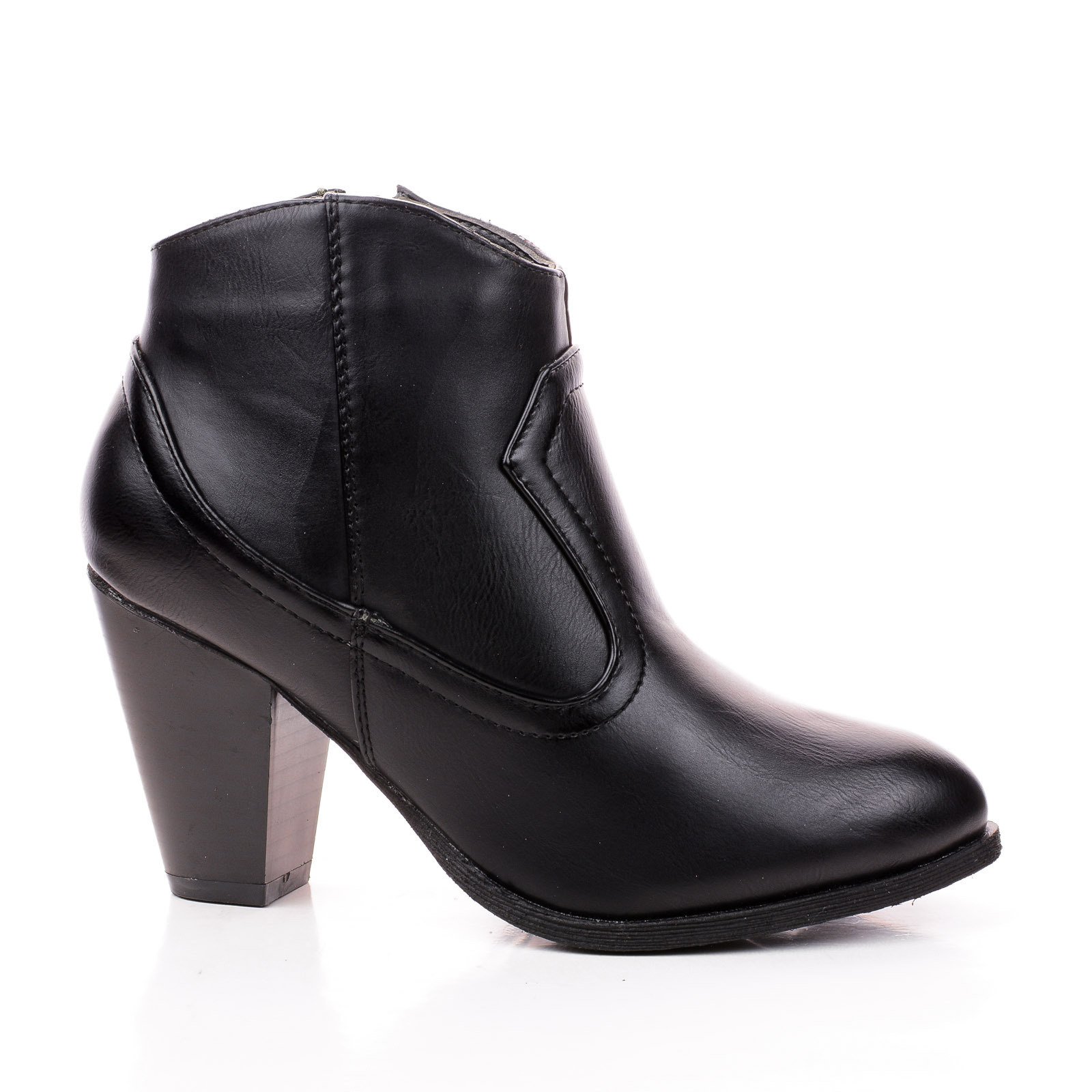 Western Stacked Chunky Heel Ankle Booties Western Stacked Chunky Heel Ankle Booties