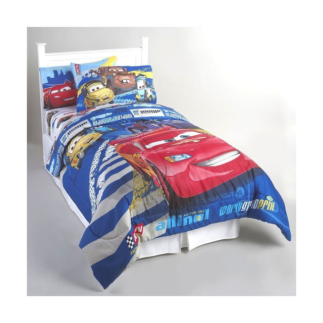 Disney Cars Track Burn Full Bed Comforter Mcqueen Blanket Race Car Disney Cars Track Burn Full Double Bedding Comforter
