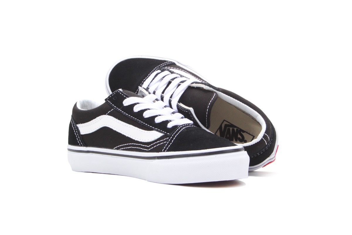 Kids Youth VANS Old Skool Black / True White Original Vn000w9t6bt 1 ... Kids Youth VANS Old Skool Black / True White Original Vn000w9t6bt 1 | eBay