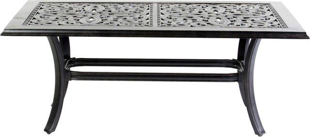 Outdoor Coffee Table Rectangular Cast Aluminum Patio Furniture Outdoor Coffee Table Rectangular Cast Aluminum Patio Furniture Desert Bronze