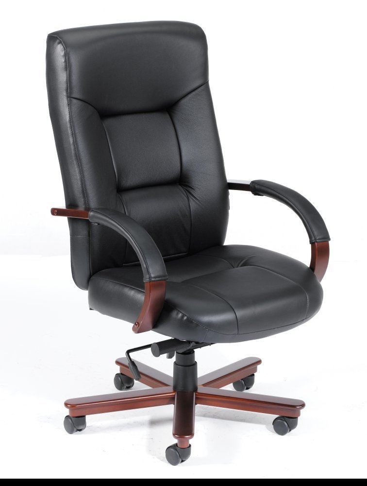 Boss Office Products B8901 Executive Leather High Back Chair With Picture 1 Of