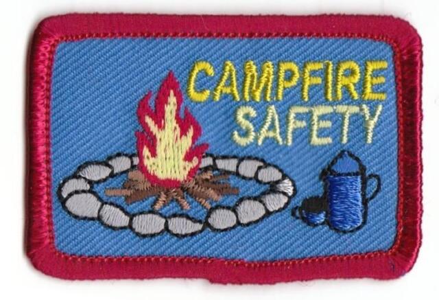 Girl Boy Cub Campfire Safety Fun Patches Crests Badges Scout Guide Camp ...