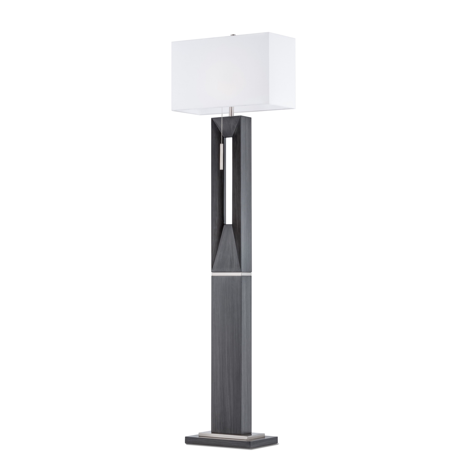 Nova Of California Parallux Charcoal Gray One Light Floor Lamp Picture 1 Of 5