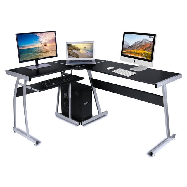 Large Corner Wood Pc Gaming Office Laptop Desk Work Table L Shaped Corner Desk Large Office Pc Laptop Study Table Workstation Furniture