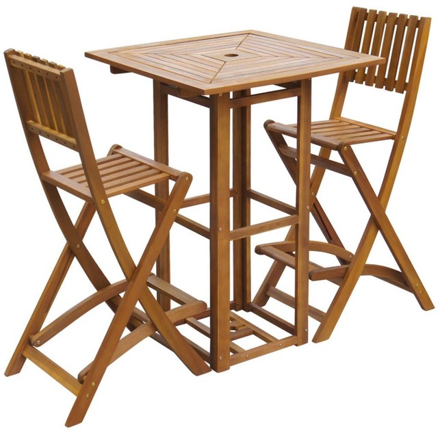 Patio Table And Chairs Set Outdoor Dining Garden Furniture Acacia Vidaxl Three Piece Outdoor Bar Set Dining Table And Chairs Furniture Acacia Wood