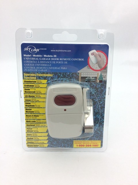 Skylink Sk39 Universal Garage Door Opener Visor Clip Remote Sky Link Universal Garage Door Opener Model 39