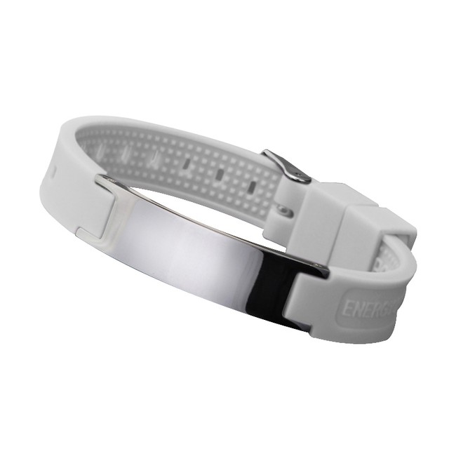 Silicone Magnetic Bio Energy Bracelet Health 4in1 Silicon Silicone Magnetic Bio Energy Bracelet Health 4in1 Silicon Wristband White
