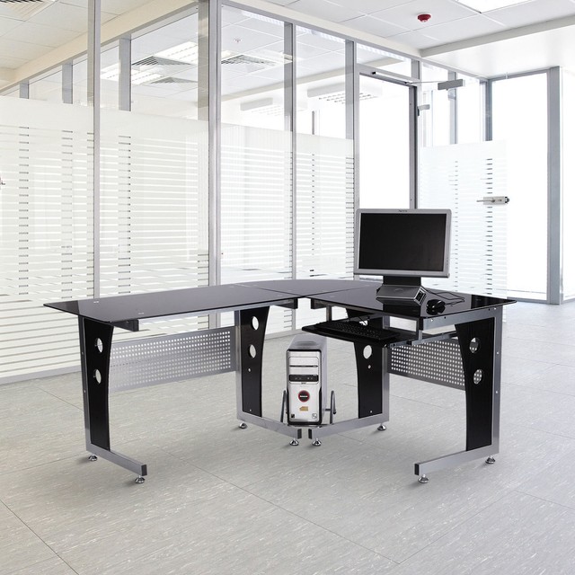 Corner Home Office L Shape Computer Desk Workstation Study Pc Black Corner Home Office L Shape Computer Desk Workstation Study Pc Black Laptop Table