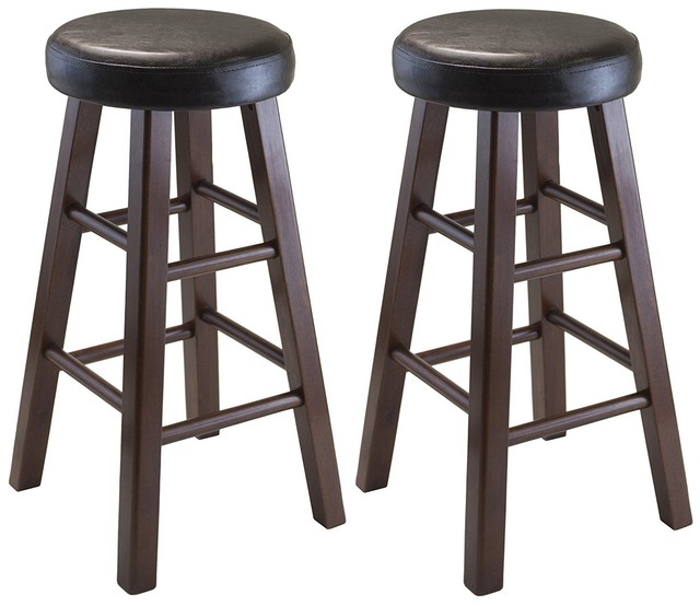 Winsome Wood Marta Assembled Round Counter Stool With Pu Leather Winsome Wood Marta Assembled Round Counter Stool With Pu Leather Cushion Seat 2