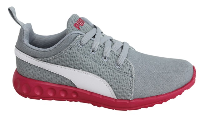 Puma Carson da corsa CV con lacci grigio rosa tessuto Scarpe ginnastica unisex Puma Carson da corsa CV con lacci grigio rosa tessuto Scarpe ginnastica unisex