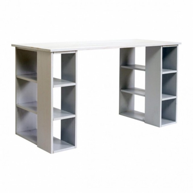 Home Office Table Workstation Shelves Wooden White Desk Computer Home Office Table Workstation Shelves Wooden White Desk Computer Laptop Study