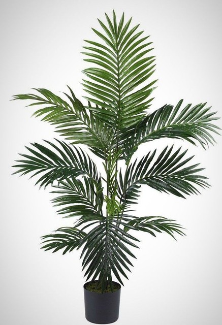 Artificial Plants Potted Palm Silk Tree Decor Leaves 4 Feet Indoor ... Artificial Plants Potted Palm Silk Tree Decor Leaves 4 Feet Indoor ...
