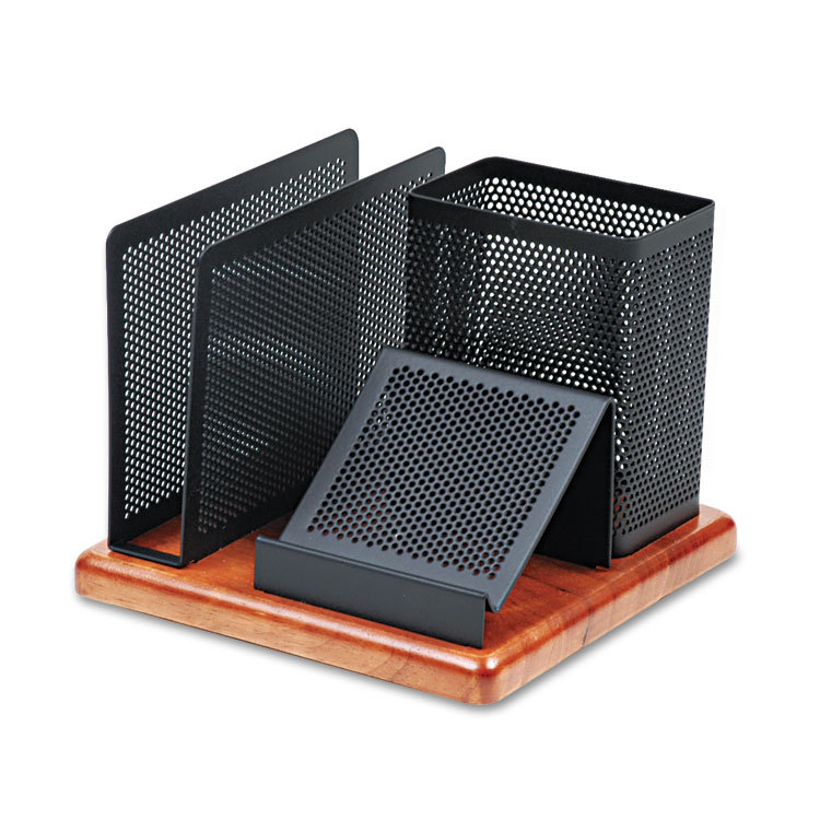 Rolodex Distinctions Wood Base Desk Organizer Rol1813918 Picture 1 Of