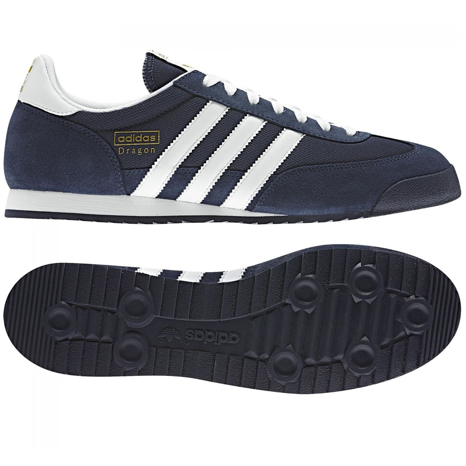 adidas Originals Dragon Suede Retro Trainers in All Sizes Navy Blue ... Picture 2 of 2