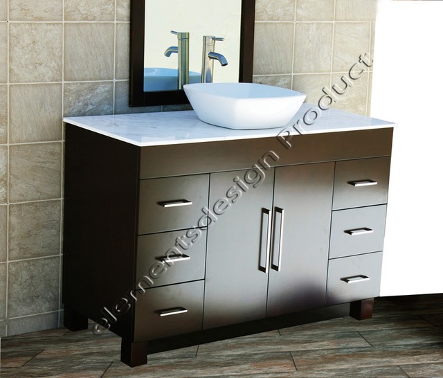 48 Bathroom Vanity Cabinet White Tech Stone Ceramic Vessel Sink 48 Bathroom Vanity Inch Cabinet White Top Vessel Sink Faucet Cms48w