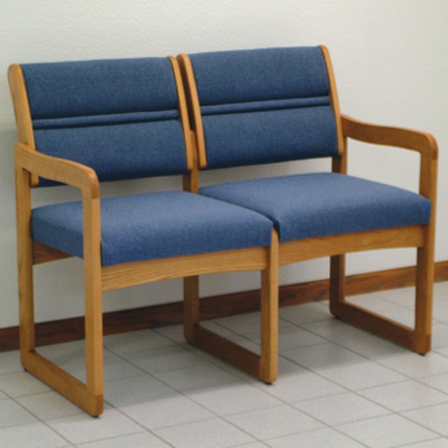 Wooden Mallet Valley Two Seat Guest Chair Wooden Mallet Valley Two Seat Sofa Um Oak Dw2 2mopb New