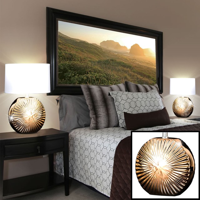 Set Of 2 Led Table Lamps Living Room Textile Spotlights Ceramic Set Of 2 Led Table Lamps Living Room Textile Spotlights Ceramic Reading Lights