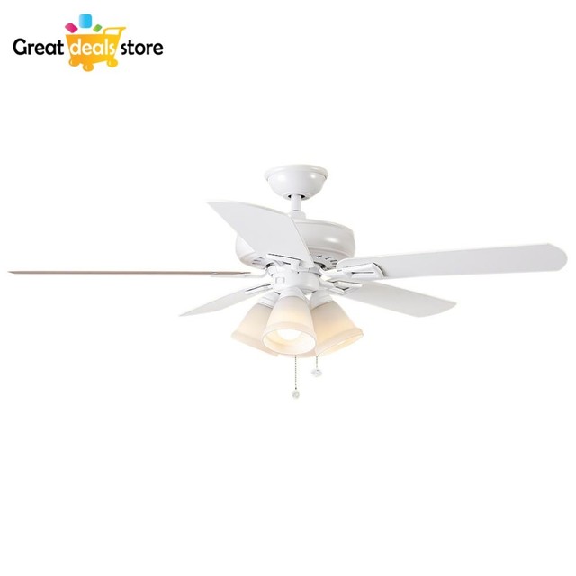 Hampton Bay 51012 Lyndhurst 52 In Indoor Matte White Ceiling Fan Ceiling Fan With Light Kit Home Decor Air Ventilation 52 In Indoor Matte White