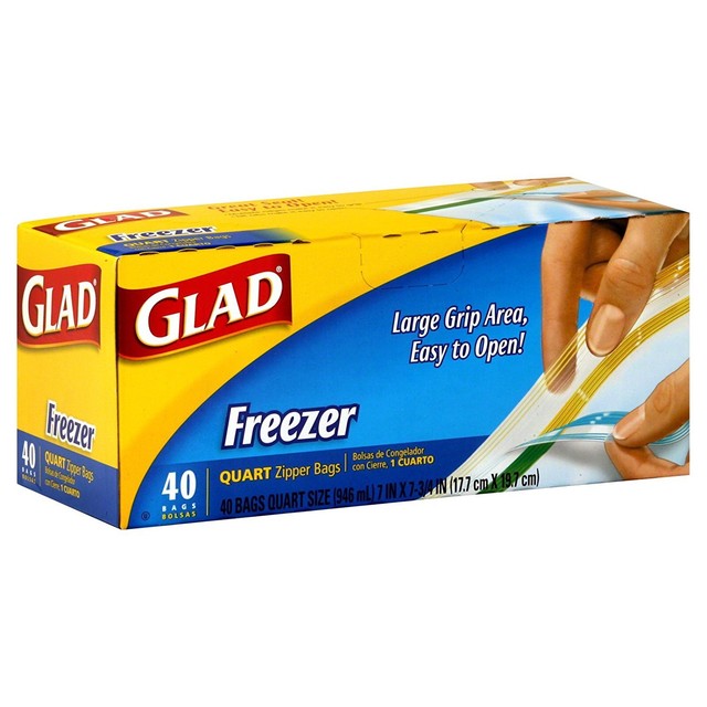 Glad Food Storage Bags Freezer Zipper Quart 40 Ea Ebay Glad Zipper Food Storage Freezer Bags Quart 40 Count