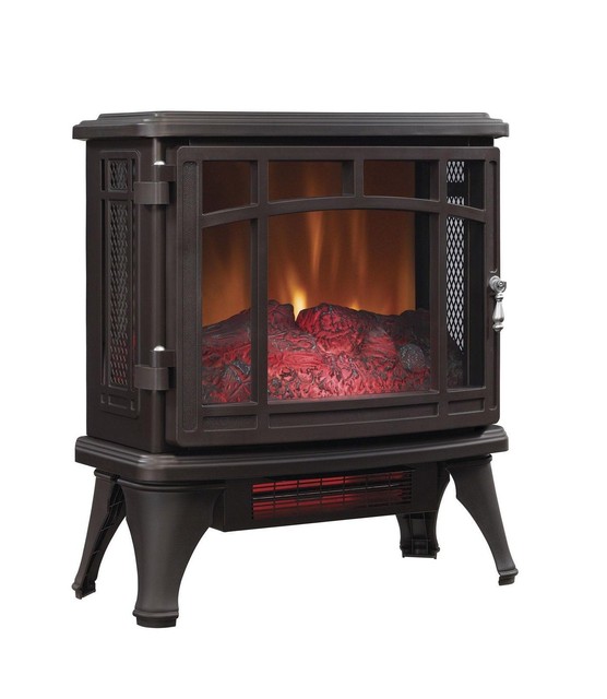Duraflame Infrared Quartz Electric Fireplace Stove Heater Realistic Fireplace Stove Infrared Quartz Bronze Heating Room Realistic Flame Effect Elect