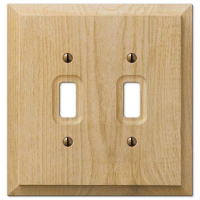 Amerelle Décor Traditional Unfinished Solid Wood Wallplate Double K Amerelle 2 Toggle Wall Plate Unfinished Wood 180tt Qty 7