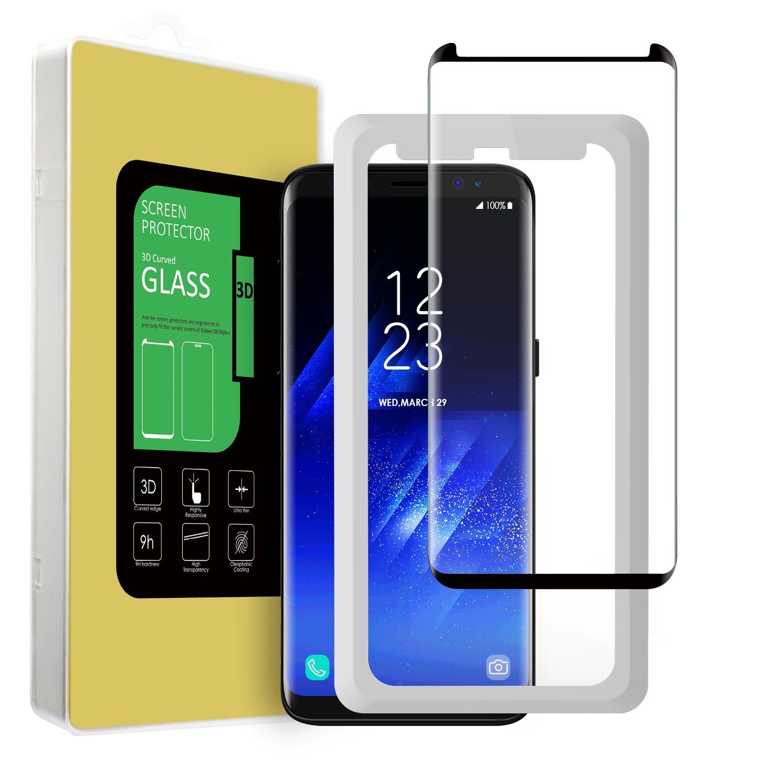 Update Version Vonetone Galaxy S8 Tempered Glass Screen Protector 3d Update Version Vonetone Galaxy S8 Tempered Glass Screen Protector 3d Full Cur