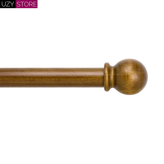 Style Selections Wood Decorative Finish Curtain Rod Set Style Selections Wood Curtain Rod Set Wooden Pole