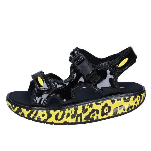 scarpe donna MBT 37 EU sandali nero giallo vernice dynamic BY69137 scarpe donna MBT 37 EU sandali nero giallo vernice dynamic BY69137