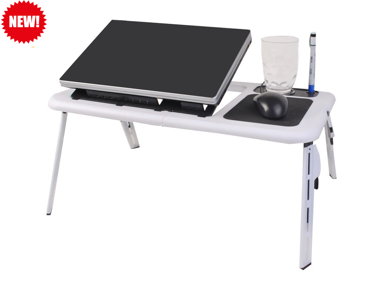 Ergonomic Portable Foldable Laptop Computer Table Tray Desk With Picture 1 Of 8