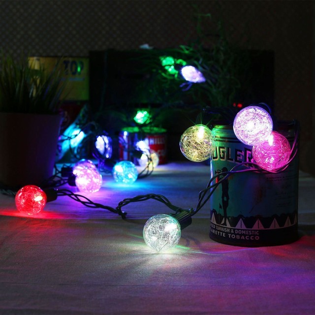 Set Of 10 Color Changing Led G40 Tinsel Bulb Plug In Connectable Set Of 10 Color Changing Led G40 Tinsel Bulb Plug In Connectable String Lights