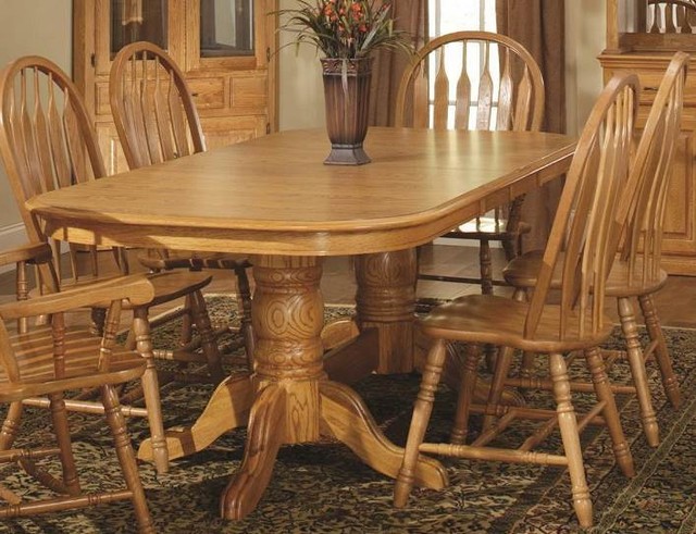 Tallis Double Pedestal Dining Table In Harvest Oak Finish Id 3405477 Tallis Double Pedestal Dining Table In Harvest Oak Finish Id 3405477