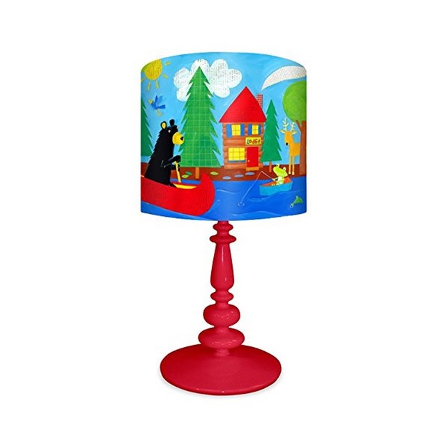 Oopsy Daisy Nb14941 Black Bear Lodge On Resin Red Base Table Lamp Oopsy Daisy Nb14941 Black Bear Lodge On Resin Red Base Table Lamp