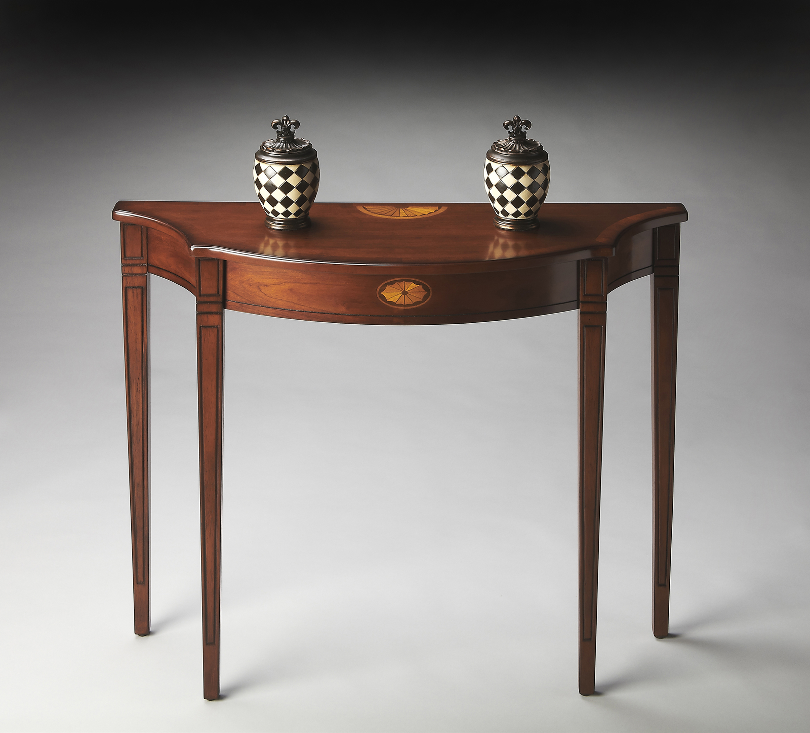 Butler 4116101 Olive Ash Burl Masterpiece Half Moon Console Table Picture 1 Of 2