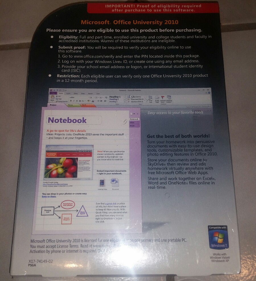 Microsoft Office University 2010 Retail License Media 2 Brand New Lowest Price