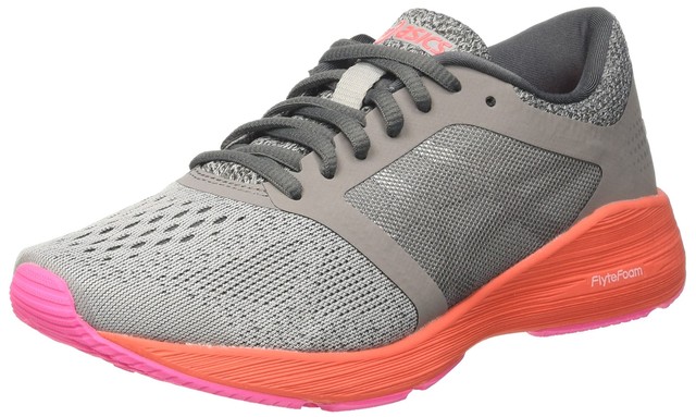 TG.38 Asics Roadhawk Ff Scarpe Running Donna Grigio Carbon / Silver / Flash TG.38 Asics Roadhawk Ff Scarpe Running Donna Grigio Carbon / Silver / Flash
