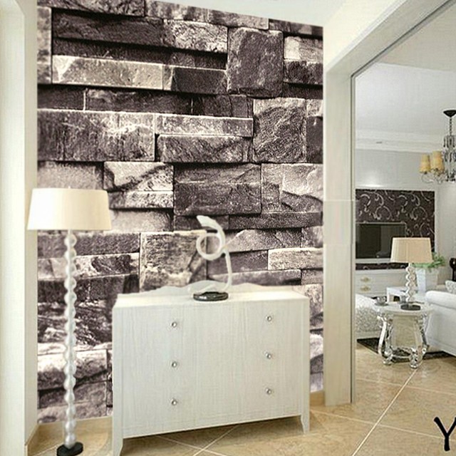 3d Effect Natural Embossed Textured Stack Stone Brick Tile Wall 3d Effect Natural Embossed Textured Stack Stone Brick Tile Wall Wallpaper Decor